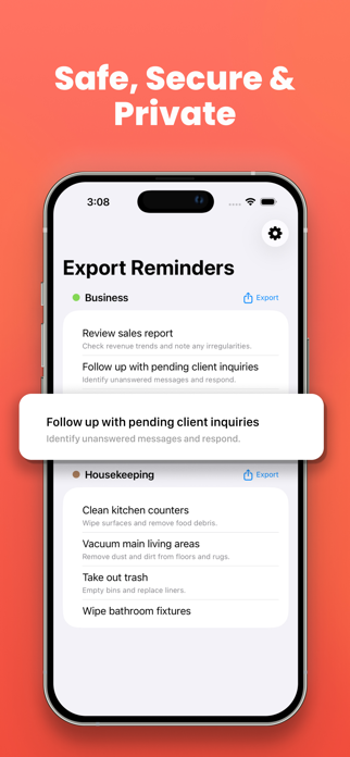 Export Reminders: CSV/PDF/Docx Screenshot 3 of 5