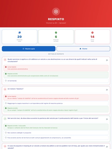 Quiz Patente KB - Taxi e NCC iPad screenshot