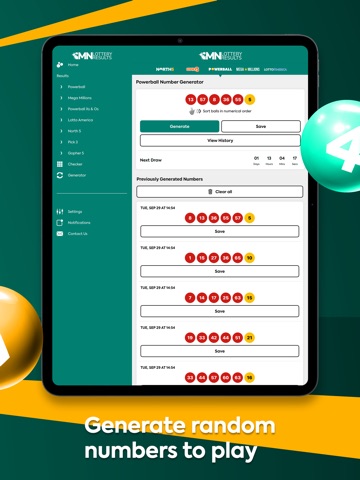 Minnesota Lottery Numbers iPad screenshot