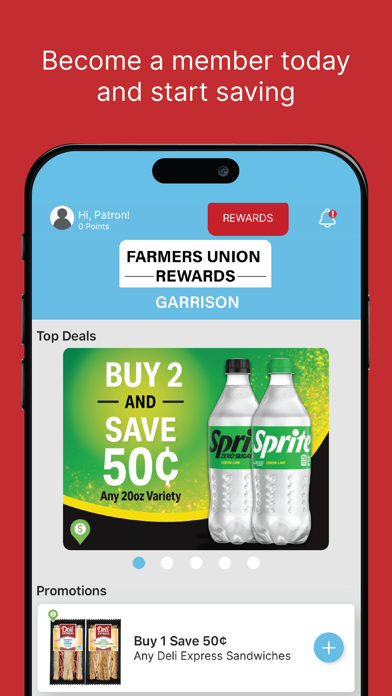 Farmers Union Oil Rewards Screenshot