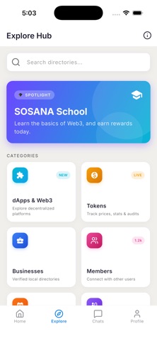 SOSANA iPhone screenshot