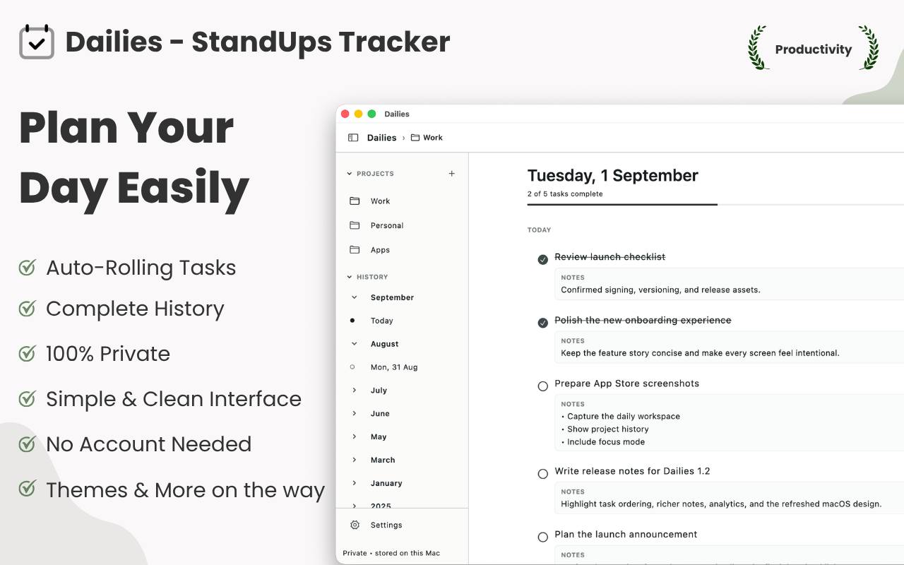 Dailies: Standup Task Tracker screenshot 6