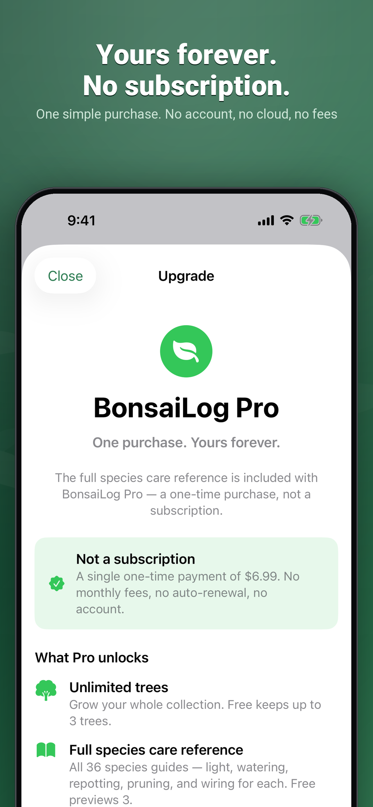 BonsaiLog: Bonsai Care Log screenshot 5