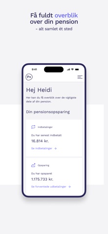 Min pension screenshot