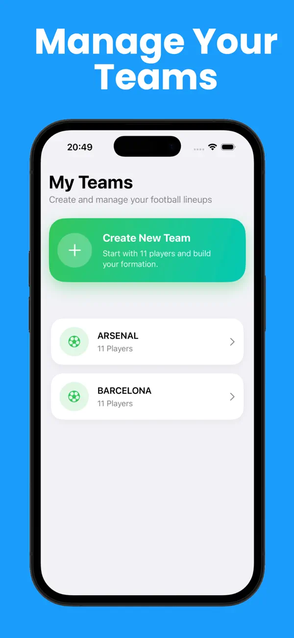 Screenshot #1 pour Line Up Your Team