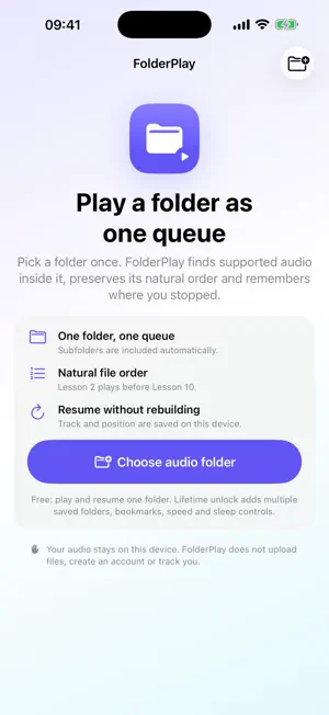 FolderPlay: Audio by Folder screenshot 1
