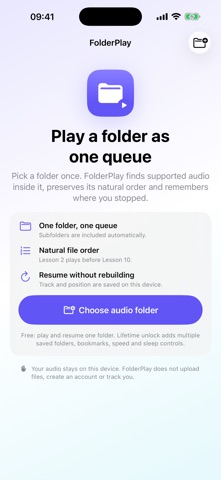 FolderPlay: Audio by Folder Screenshot 1 of 3