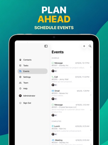 Contacts Agenda for Business iPad screenshot