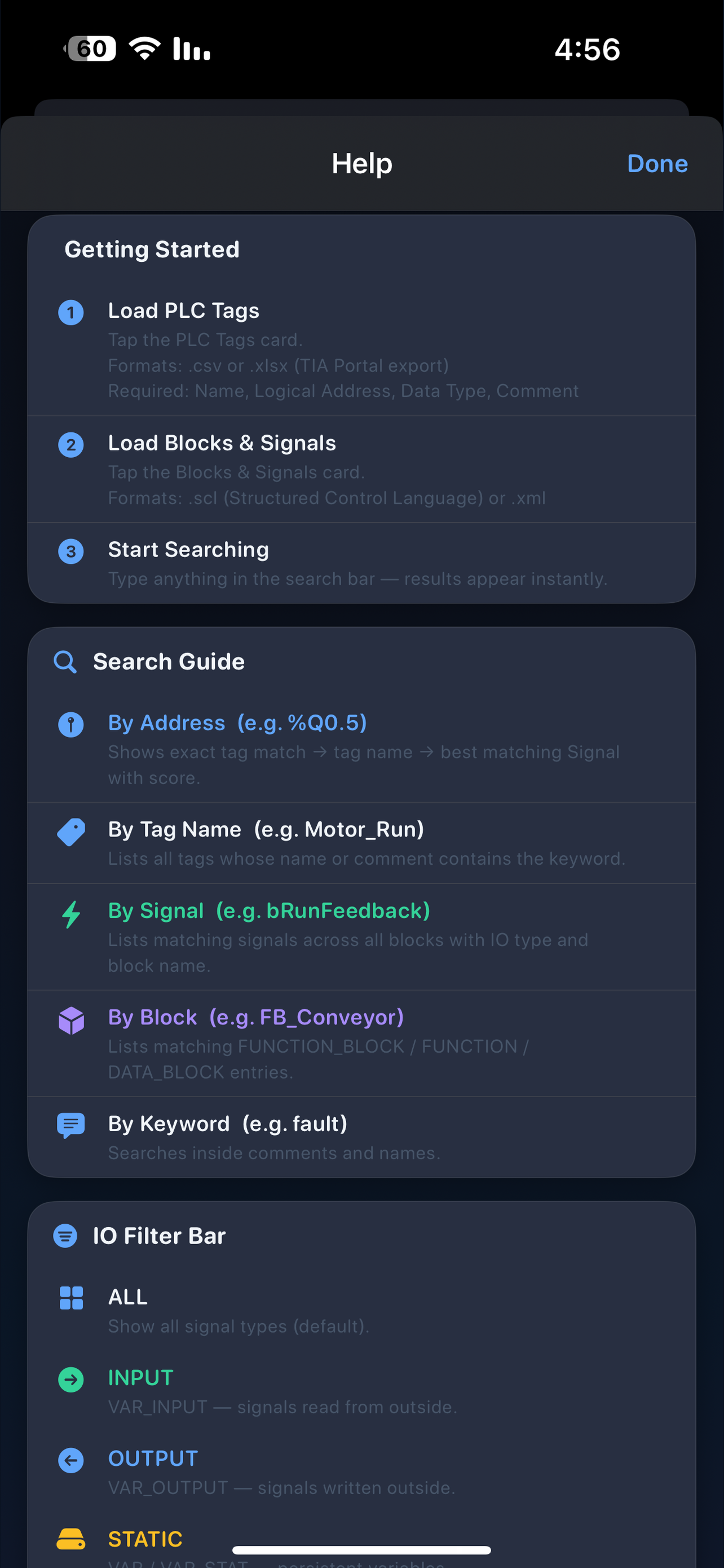 PLC Signal Explorer