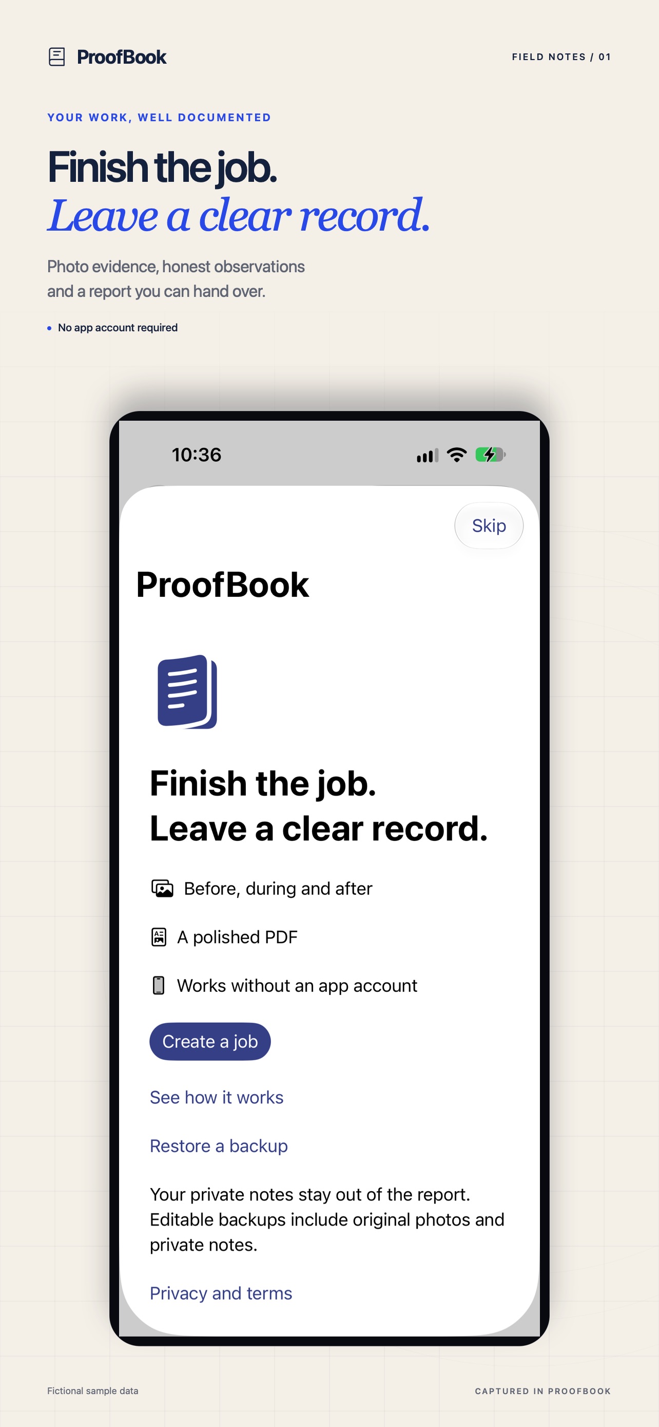 Screenshot 1 of ProofBook