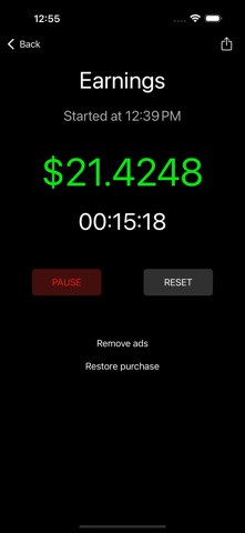 Cash Clock Pro iPhone screenshot