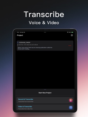 Transcribe - Voice to Text App iPad screenshot