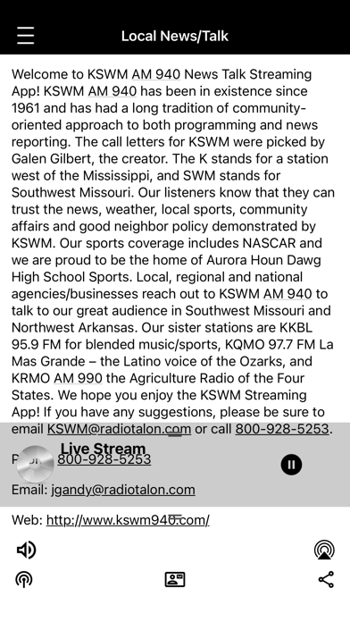 KSWM AM 940 News Talk Screenshot