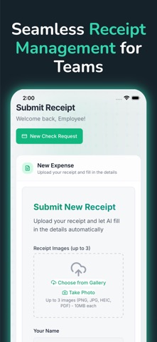 Paper Proof - Expenses screenshot