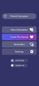 Easy Period Calculator screenshot #1 for iPhone