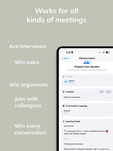 Mura: AI Interview Copilot iPad screenshot