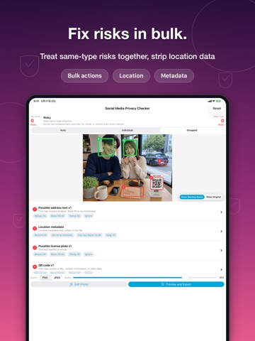 Social Media Privacy Checker iPad screenshot