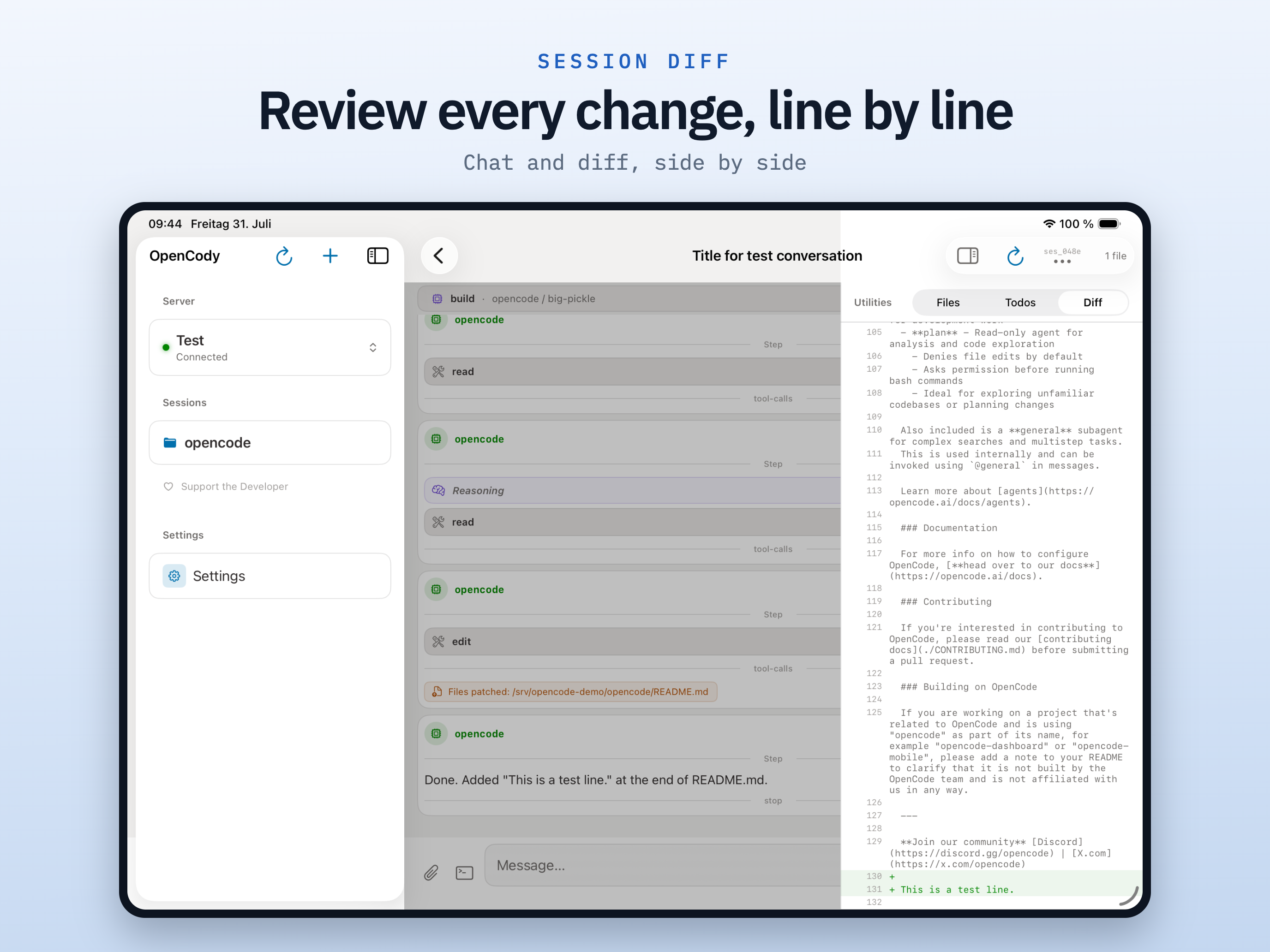 OpenCody - An OpenCode Client screenshot 10