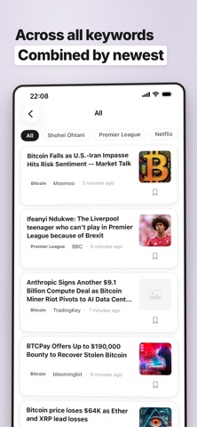 NewsKey - Keyword News Reader screenshot