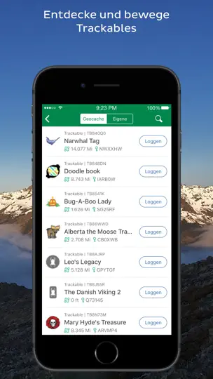 Screenshot von Geocaching® auf dem iPhone 6
