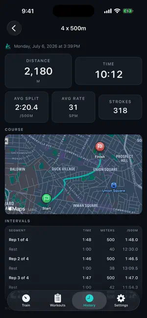 RowCoach: Rowing Speed GPS screenshot 1