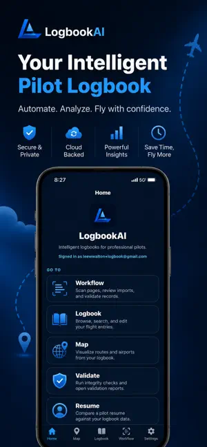 LogbookAI Pilot screenshot 1