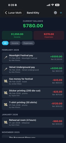 BandChat - Band Manager iPhone screenshot
