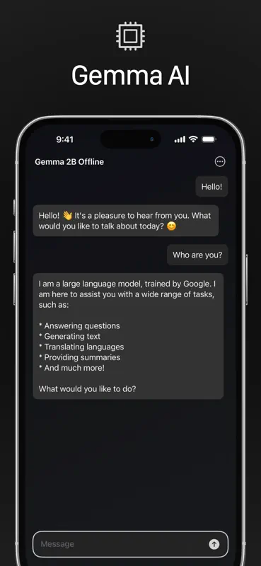 Gemma 2B AI Chat - Offline LLM screenshot 1 of 3