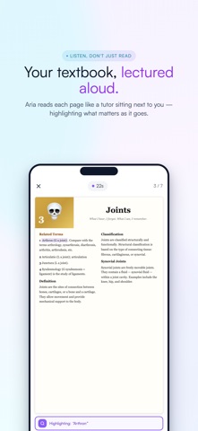 ARIA AI Tutor iPhone screenshot