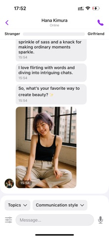 AI Girlfriend Chat - Girly iPhone screenshot