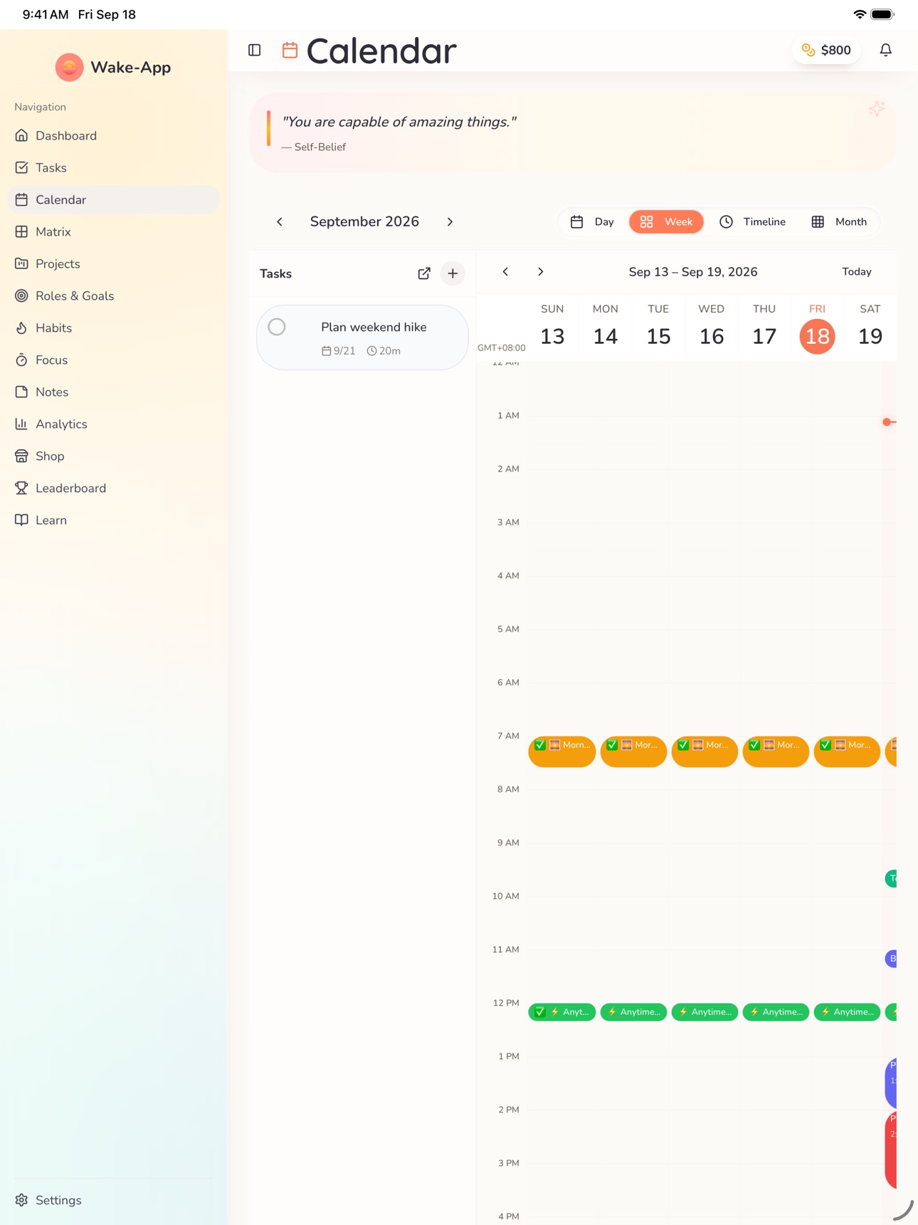 Screenshot 11 of Wake-App: Tasks & Habits