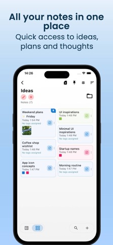 Folded Notes: Private Notes iPhone screenshot