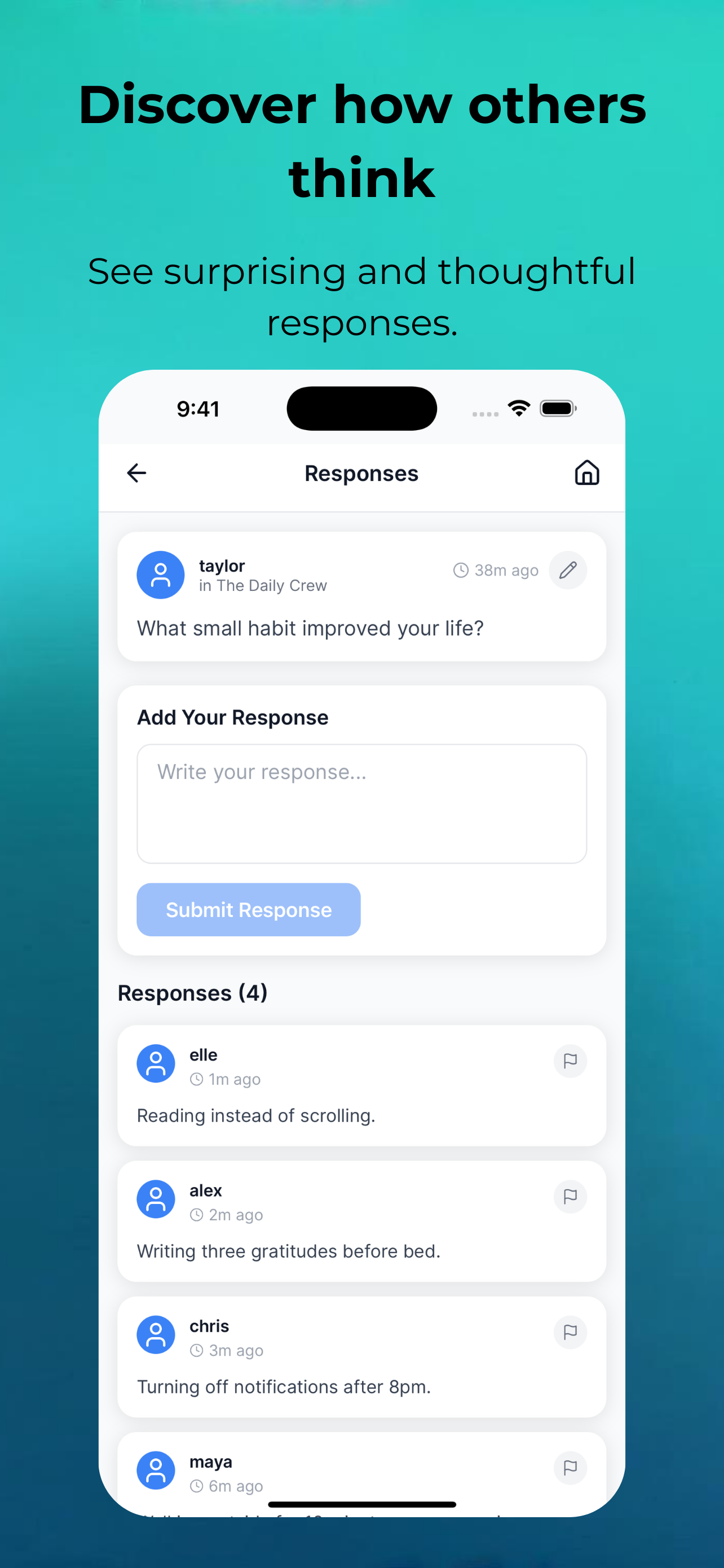 SocialTide: Daily Questions screenshot 3