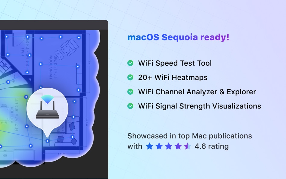 #2. NetSpot: WiFi Analyzer (macOS) 게시자: Etwok Inc