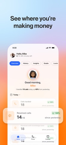 AI Receptionist iPhone screenshot