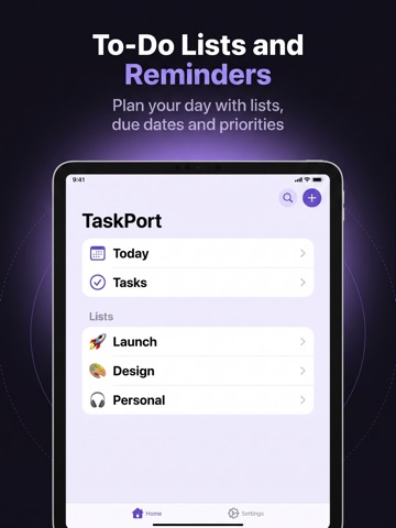 TaskPort: Tasks for AI Agents iPad screenshot