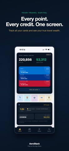 AeroStack: Travel Rewards iPhone screenshot