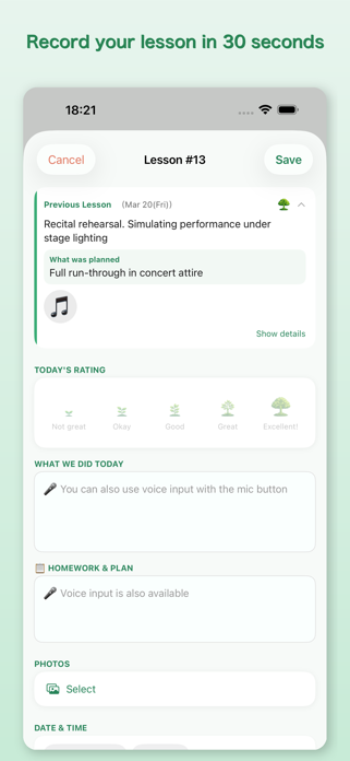 LessonTree - Lesson Journal Screenshot 2 of 7