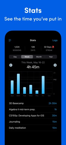 Bluebird Focus Timer iPhone screenshot