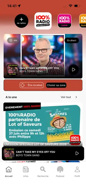 100% Radio -Les Tubes & L'Info screenshot 1