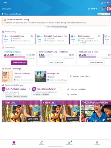 Anaheim Family YMCA Connect iPad screenshot
