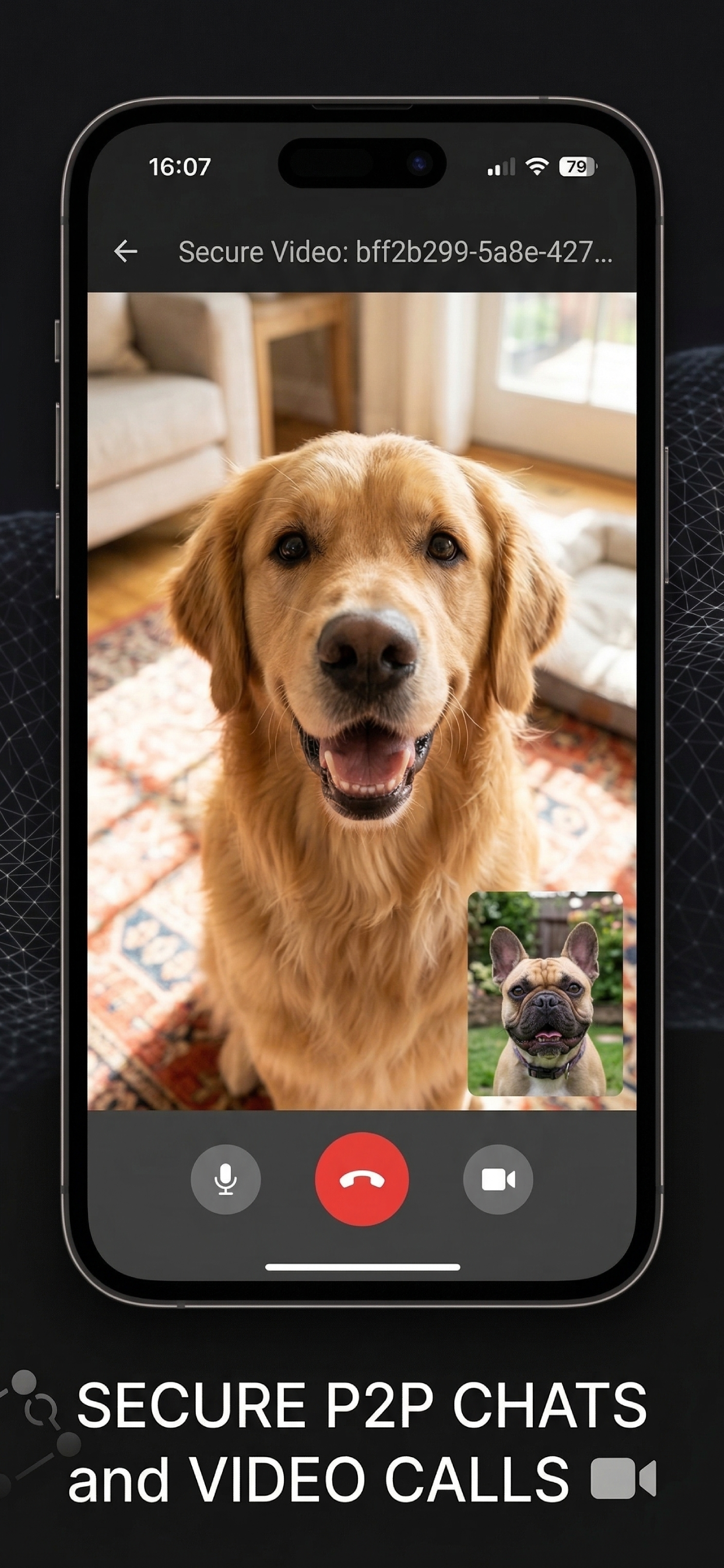 PressF: p2p video call & chat