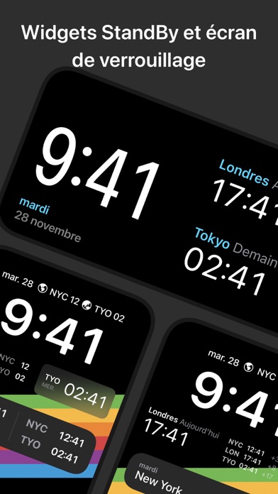 Screenshot #3 pour Horloge Mondiale Widgets