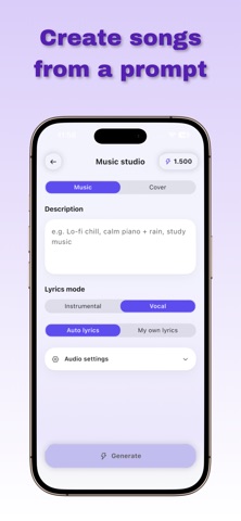 Clonic: Voice Clone & AI Cover iPhone screenshot