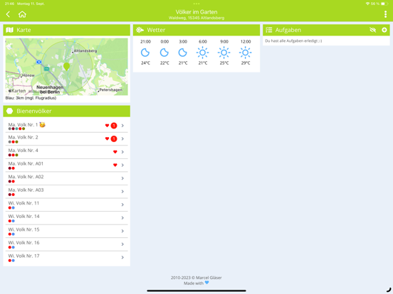 Screenshot #6 pour Bienenvölker-App d'apiculture