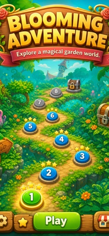 Flower Jewels: Match 3 Puzzle iPhone screenshot