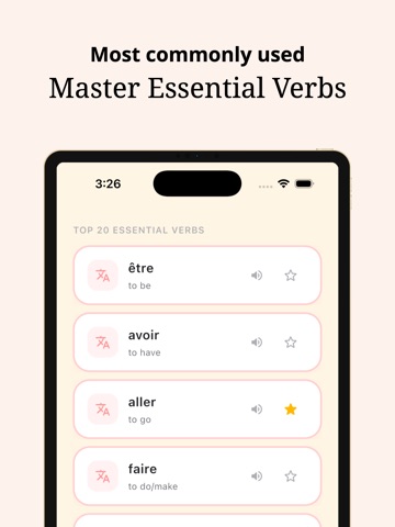 French Conjugation Practice iPad screenshot