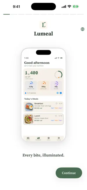 Lumeal - AI Calorie Tracker screenshot 1