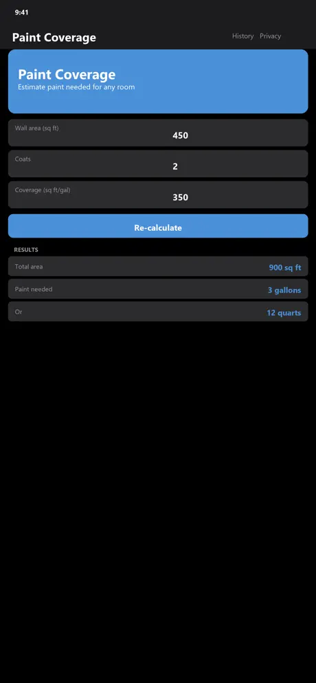Paint Coverage screenshot 3