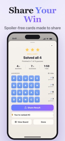 Quad Puzzle: Daily Word Game iPhone screenshot